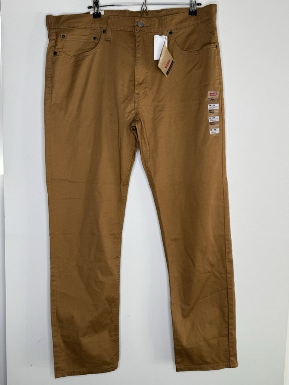 Levi’s 502 Taper 38 W 32 L Brown Jeans MRSP $69.50 Office Career Casual New NWT